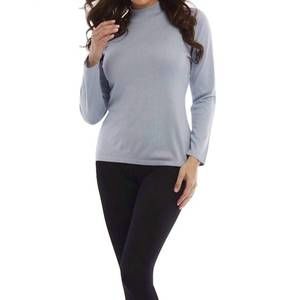 NEW ANGEL long sleeve mock neck  pullover in sky blue